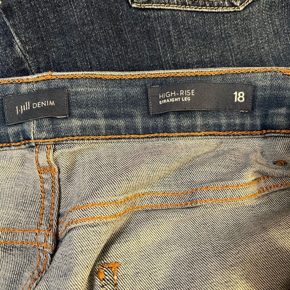 Jjill blue denim cuffed crops - Picture 4 of 4
